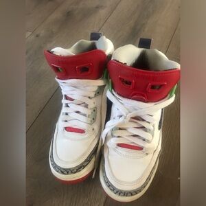 Rare Nike Jordan spizike retro high top sneakers red white green black gray